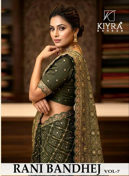 Rani Bandhej Vol 7 By Kiyra Georgette Saree 

